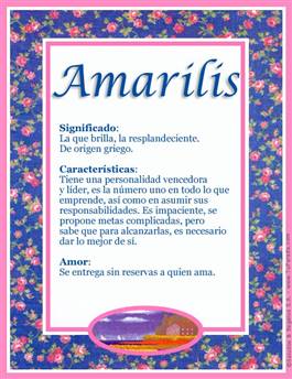 Nombre Amarilis
