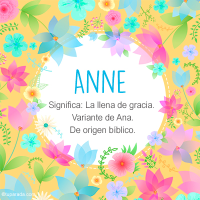 Significado Nombre Anne