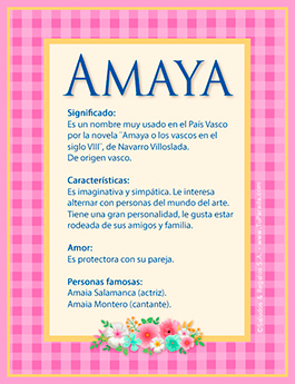 Nombre Amaya