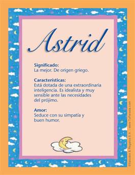 Significado do nome Astrid - Dicionário de Nomes Próprios