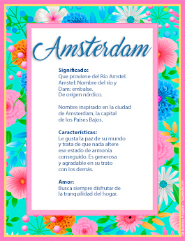 Significado del nombre Amsterdam