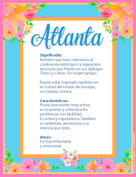 Significado del nombre Atlanta