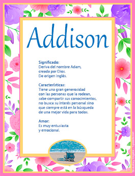 Significado del nombre Addison