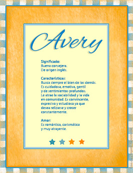 Significado del nombre Avery