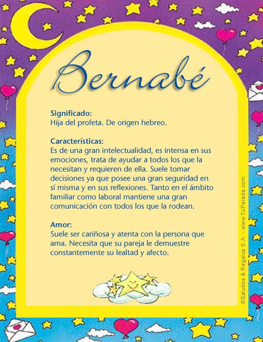 Tarjeta - Bernabé