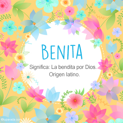 Significado Nombre Benita