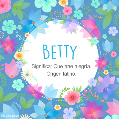 Significado Nombre Betty