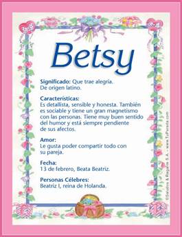 Significado del nombre Betsy