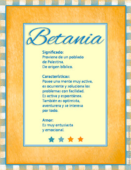 Nombre Betania