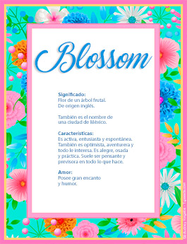 Significado del nombre Blossom