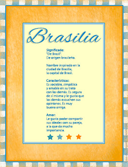 Significado del nombre Brasilia