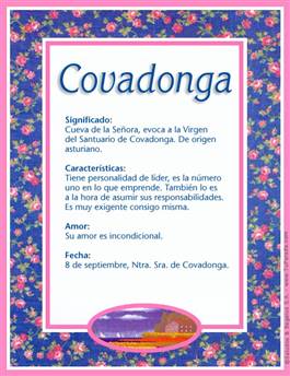 Significado del nombre Covadonga