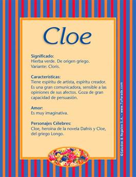Significado del nombre Cloe