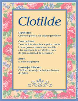 Significado del nombre Clotilde
