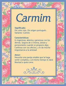 Significado del nombre Carmim