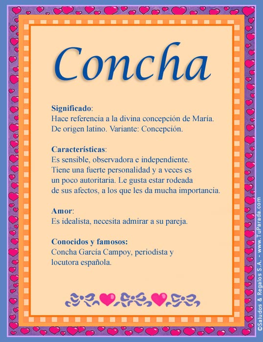 Tarjeta - Concha