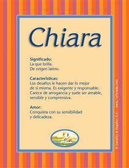 Significado del nombre Chiara