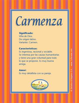 Nombre Carmenza