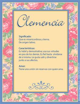 Significado del nombre Clemencia