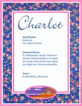 Significado del nombre Charlot