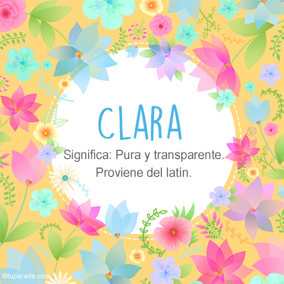Significado Nombre Clara