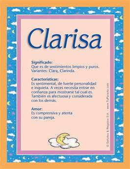 Significado del nombre Clarisa