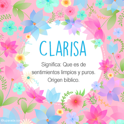 Significado Nombre Clarisa