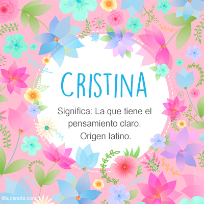 Significado Nombre Cristina