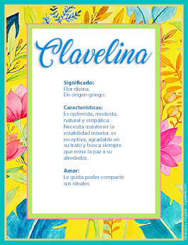 Significado del nombre Clavelina