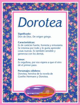 Significado del nombre Dorotea