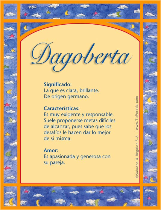 Tarjeta - Dagoberta