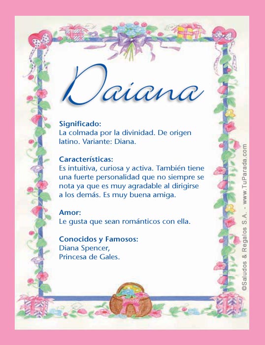 Tarjeta - Daiana