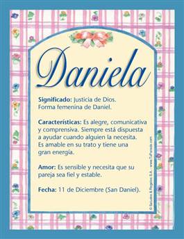 Nombre Daniela