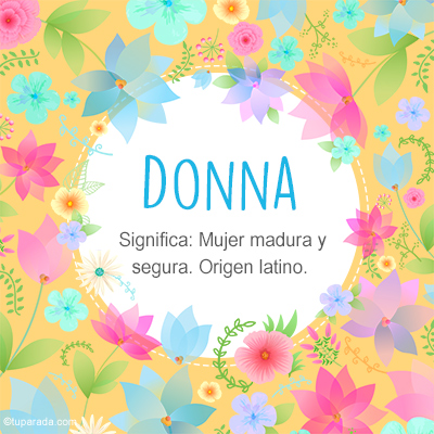Significado Nombre Donna