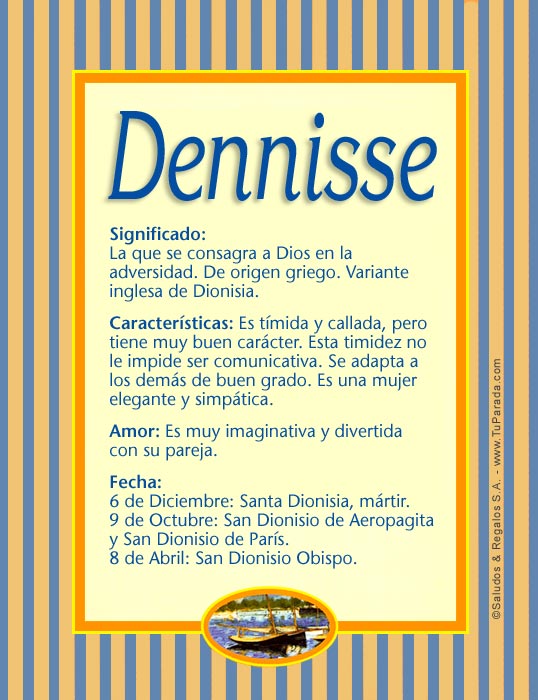 Nombre Dennisse, Imagen Significado de Dennisse
