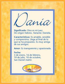 Significado del nombre Dania