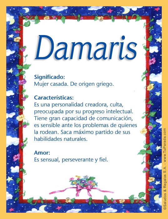 Tarjeta - Damaris