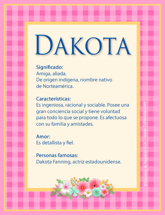 Tarjeta - Dakota