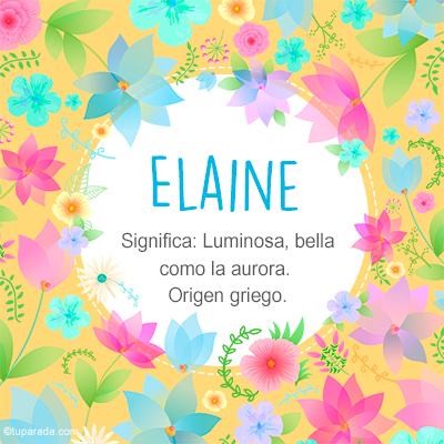Significado Nombre Elaine