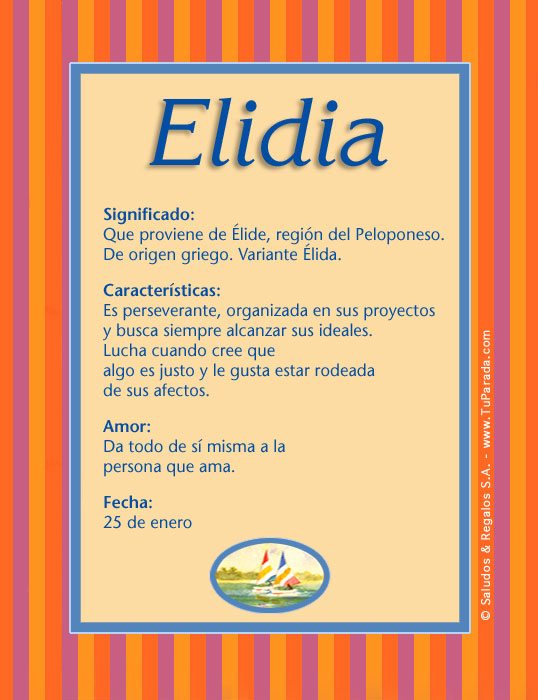 Tarjeta - Elidia