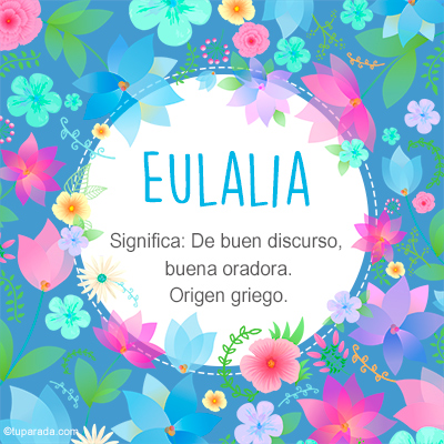 Significado Nombre Eulalia