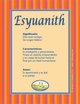 Significado del nombre Esyuanith