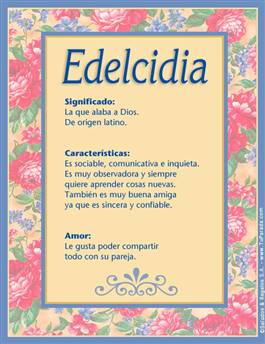 Nombre Edelcidia