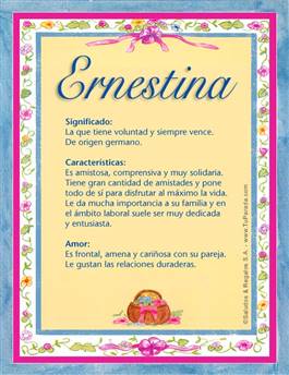 Significado del nombre Ernestina