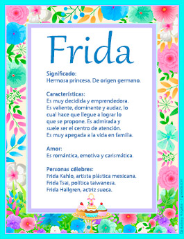 Significado del nombre Frida