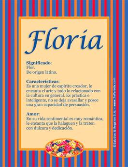 Significado del nombre Floria
