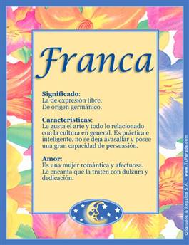 Significado del nombre Franca