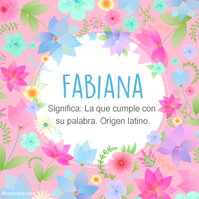 Significado Nombre Fabiana
