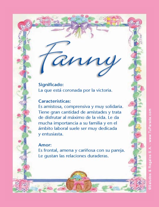 Tarjeta - Fanny