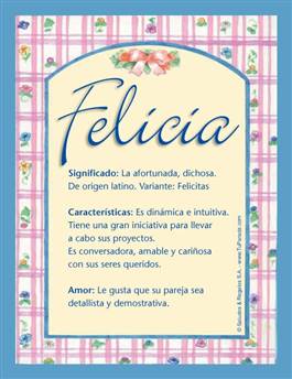 Nombre Felicia